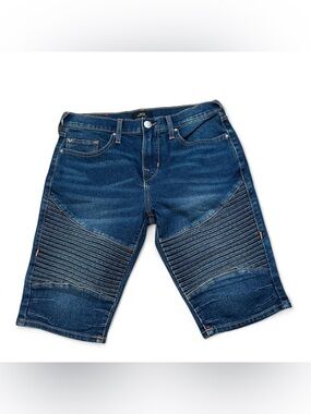 True Religion Men’s Rocco Relaxed Skinny Stitched Denim Jeans Shorts Size 31